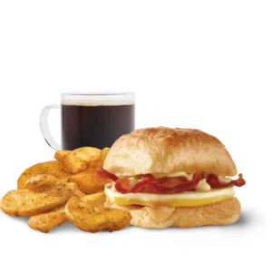 Bacon, Egg & Swiss Croissant Combo with Regular Hot Coffee