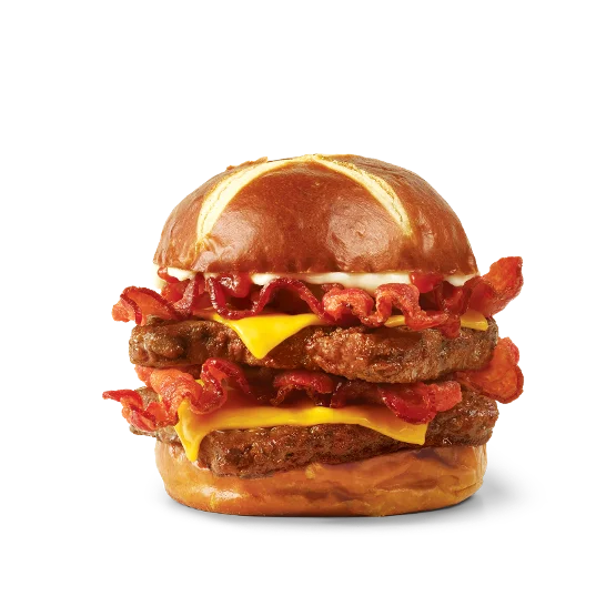Pretzel Baconator _ Wendy's Hamburger