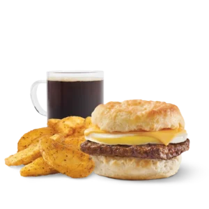 Sausage, Egg & Cheese Biscuit Combo with Regular Hot coffee