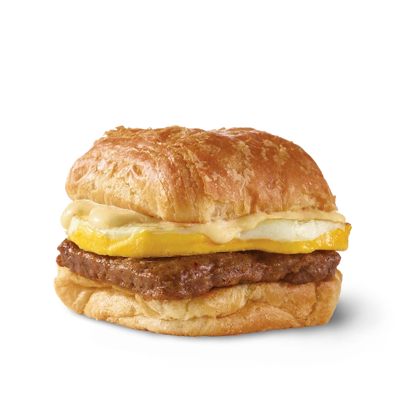 Sausage Egg Swiss Croissant breakfast menu