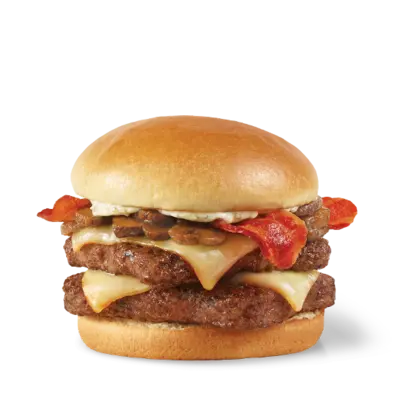Mushroom Bacon Cheese Burger Double
