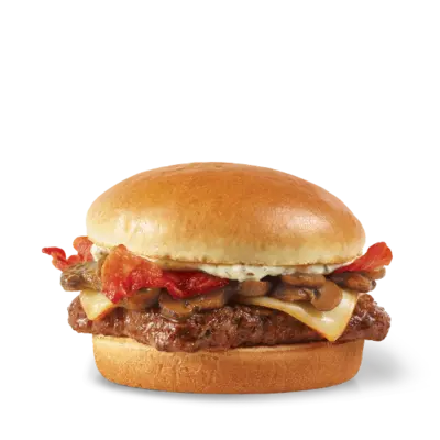 Mushroom Bacon Cheese Burger Single